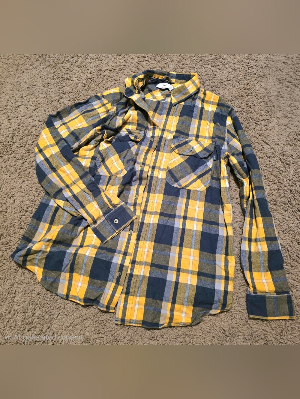 TNA Yellow And Blue Oversized Flannel
